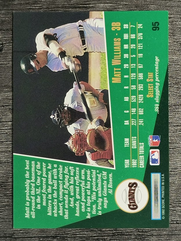 1993 Select #95 Matt Williams