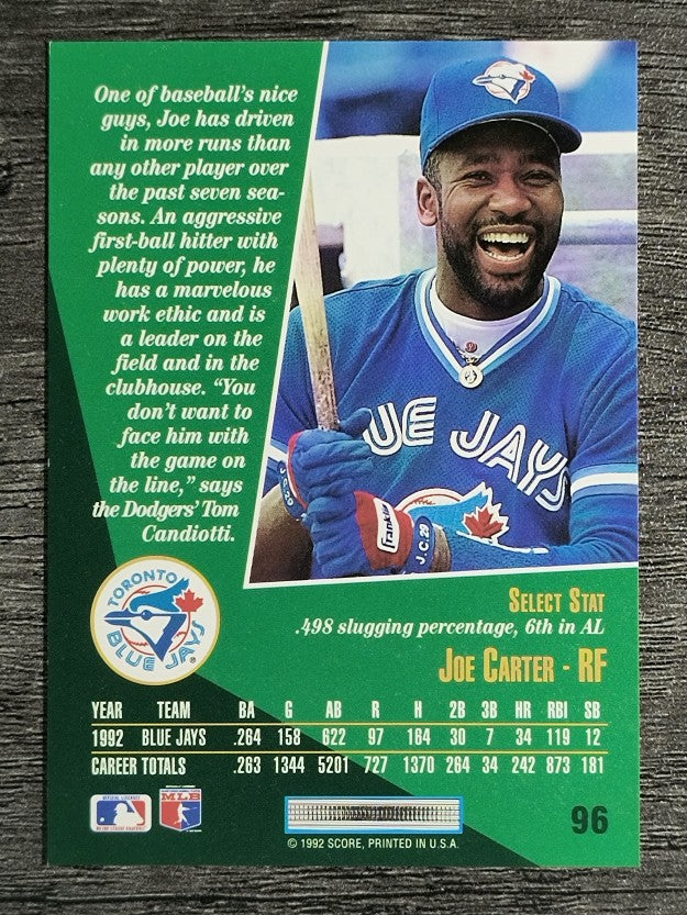 1993 Select #96 Joe Carter