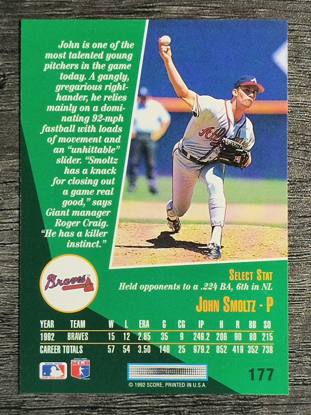 1993 Select #177 John Smoltz