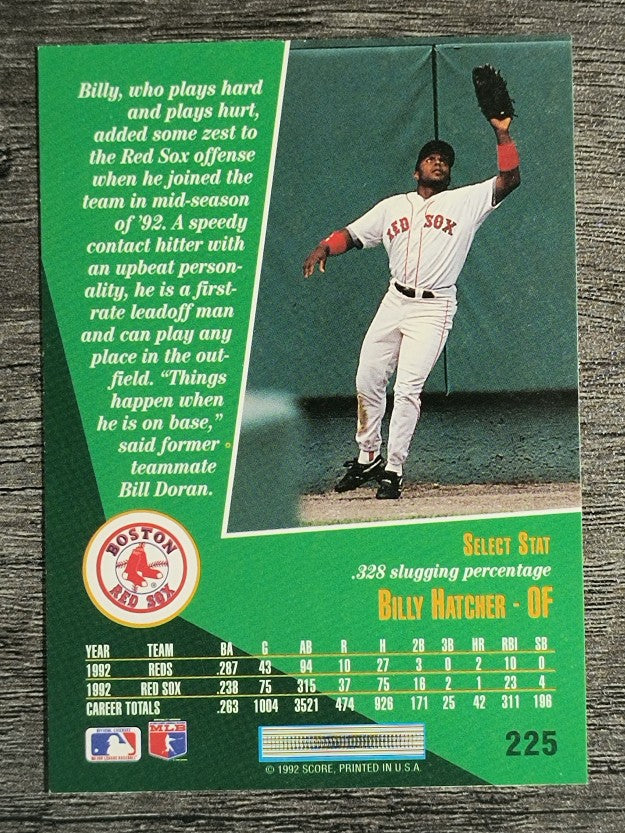 1993 Select #225 Billy Hatcher