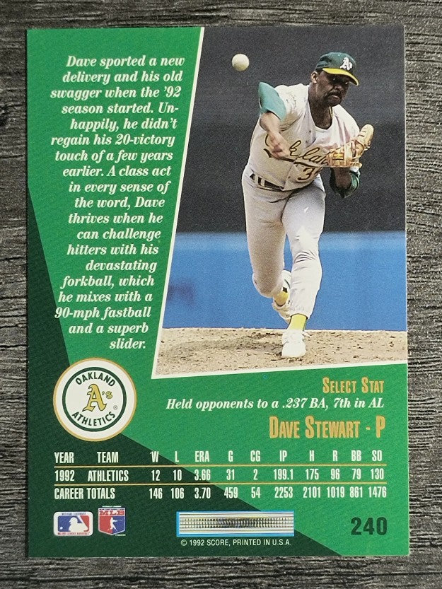 1993 Select #240 Dave Stewart