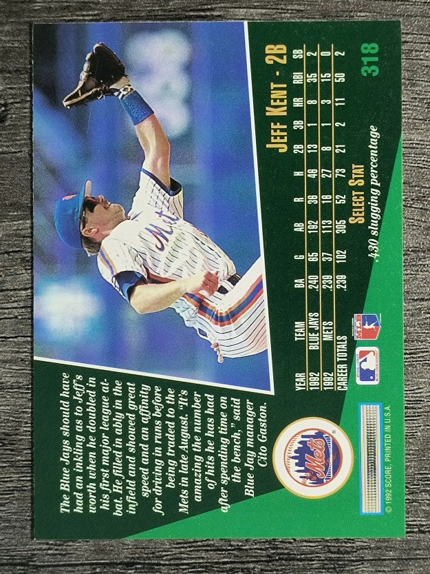 1993 Select #318 Jeff Kent