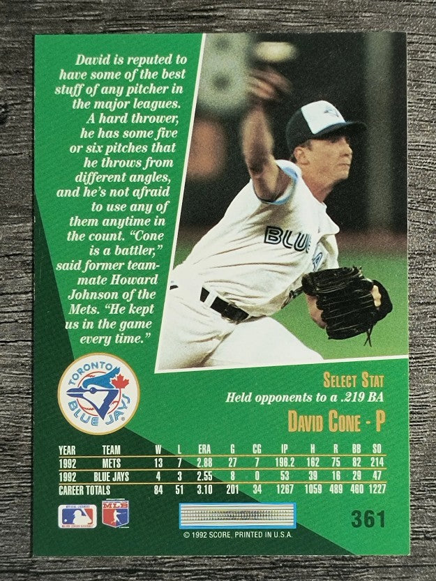 1993 Select #361 David Cone