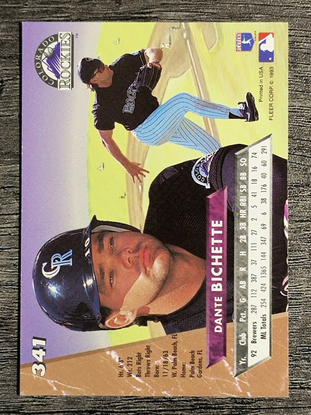 1993 Ultra #341 Dante Bichette