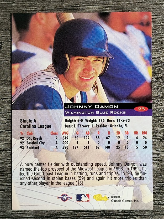 1994 Classic #25 Johnny Damon
