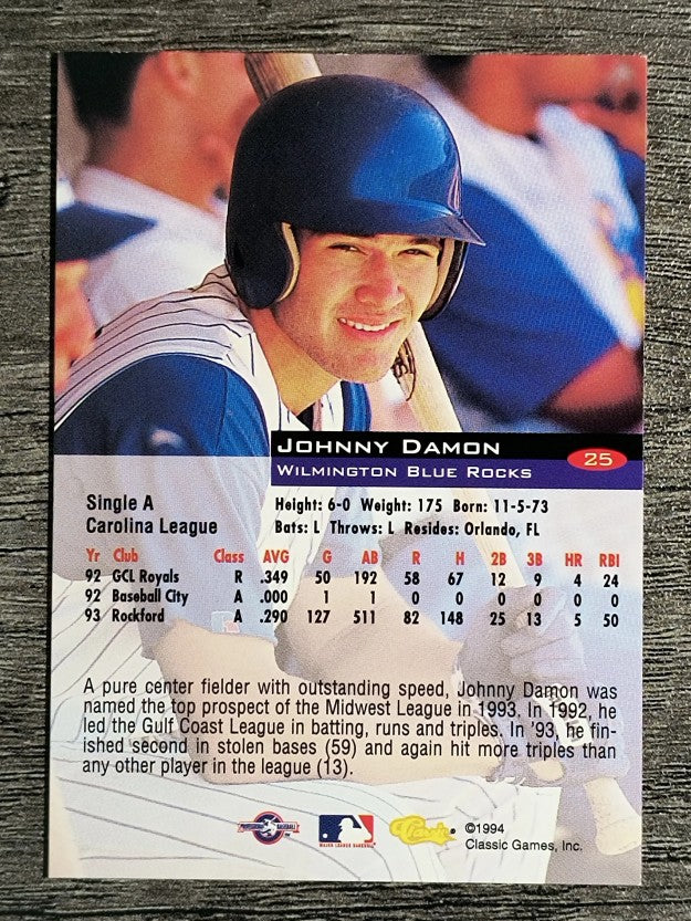 1994 Classic #25 Johnny Damon