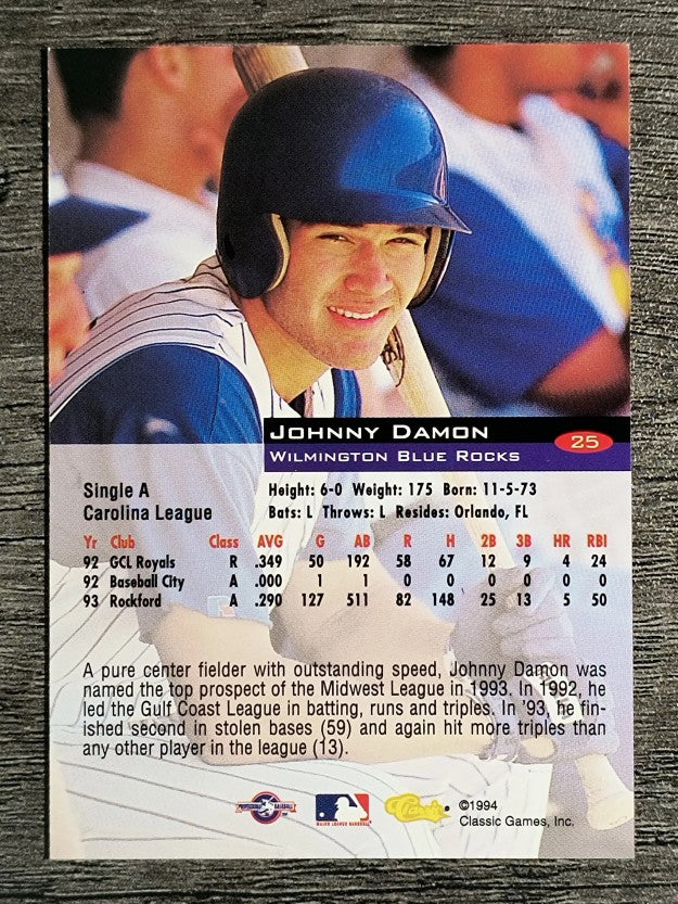 1994 Classic #25 Johnny Damon