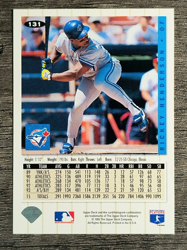 1994 Collector's Choice #131 Rickey Henderson