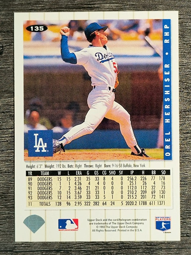 1994 Collector's Choice #135 Orel Hershiser