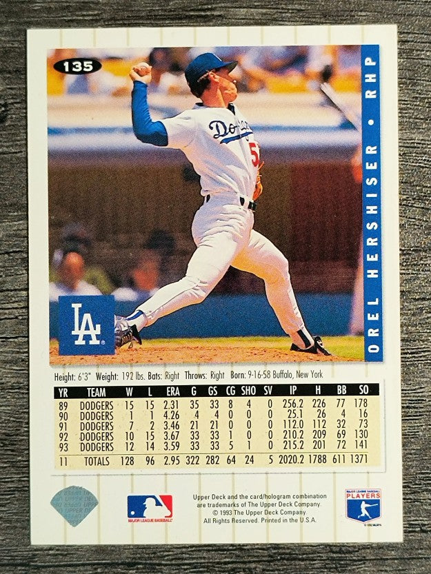 1994 Collector's Choice #135 Orel Hershiser