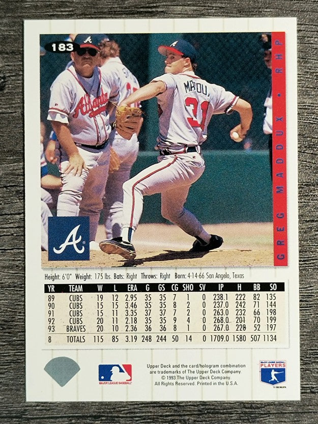 1994 Collector's Choice #183 Greg Maddux