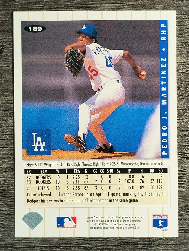 1994 Collector's Choice #189 Pedro Martinez