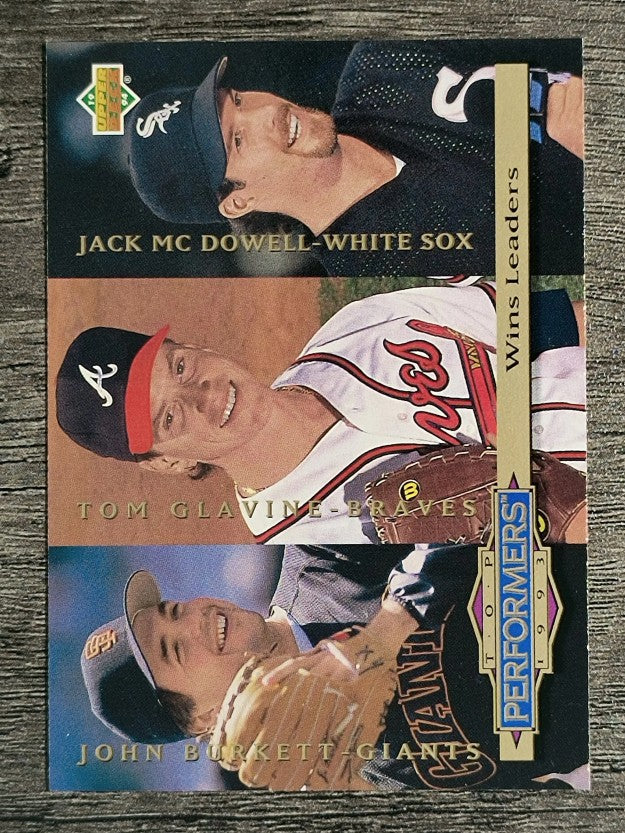 1994 Collector's Choice #306 Jack McDowell/John Burkett/Tom Glavine TP