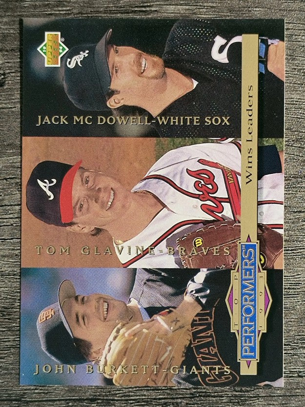 1994 Collector's Choice #306 Jack McDowell/John Burkett/Tom Glavine TP