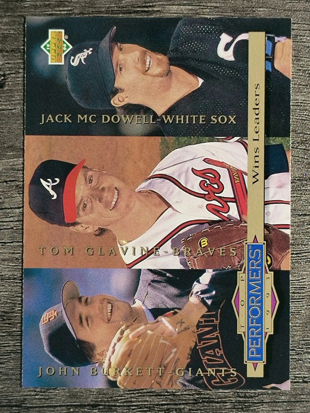 1994 Collector's Choice #306 Jack McDowell/John Burkett/Tom Glavine TP