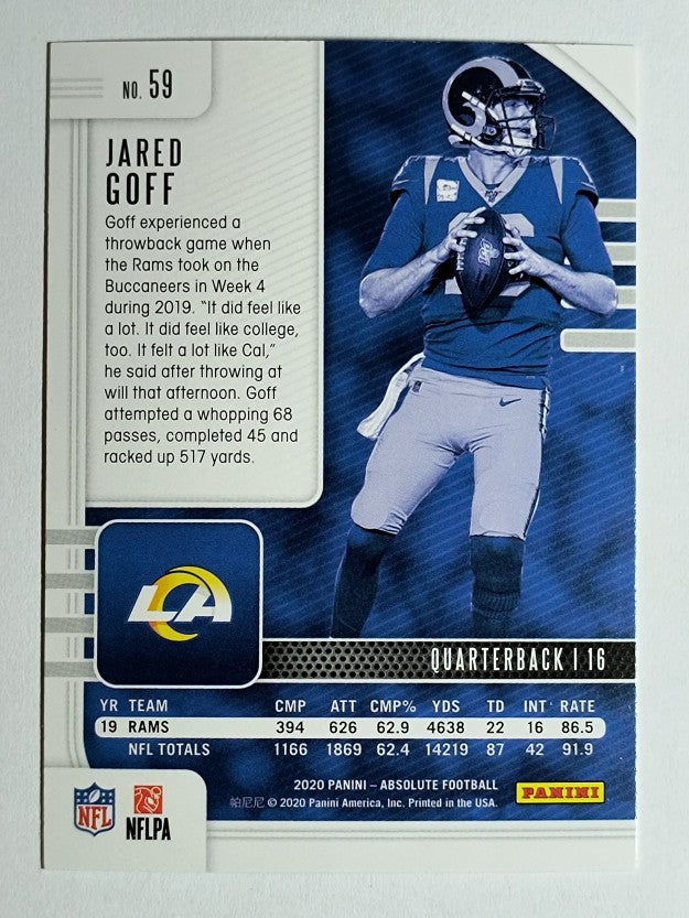 2020 Absolute Green #59 Jared Goff