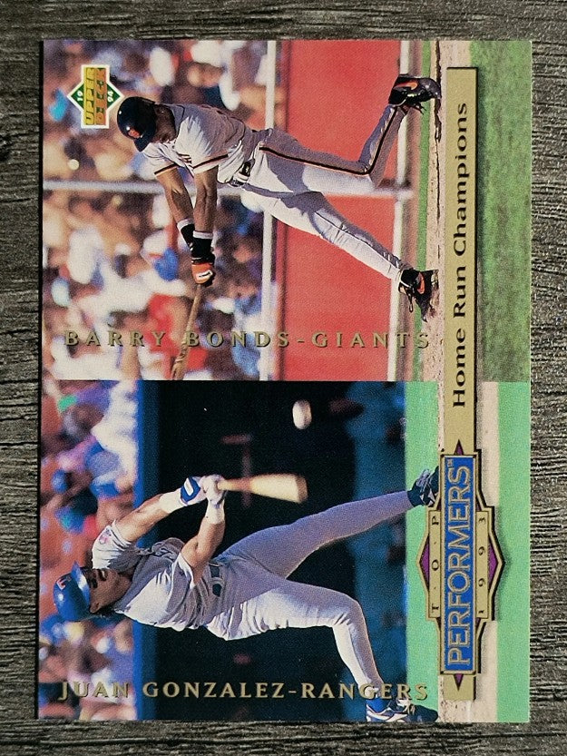 1994 Collector's Choice #313 Juan Gonzalez/Barry Bonds TP