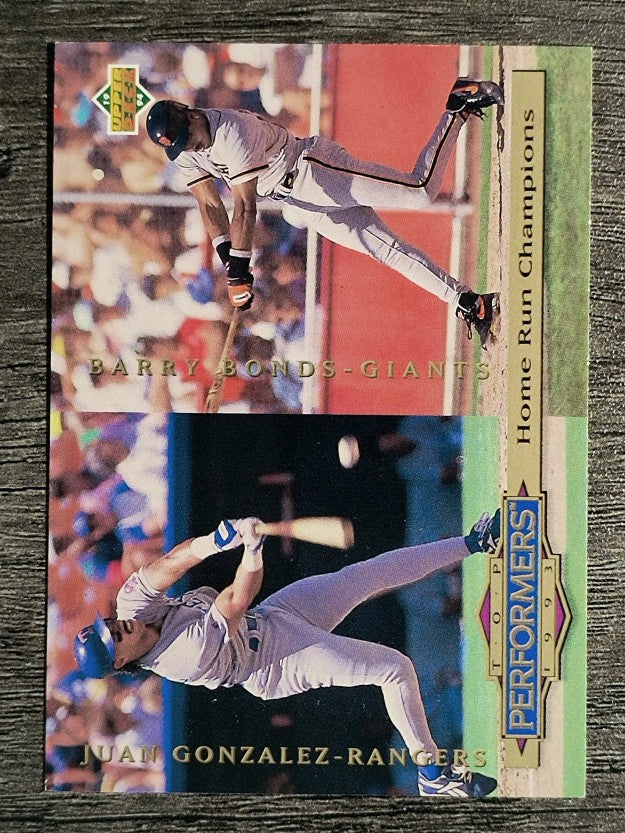 1994 Collector's Choice #313 Juan Gonzalez/Barry Bonds TP