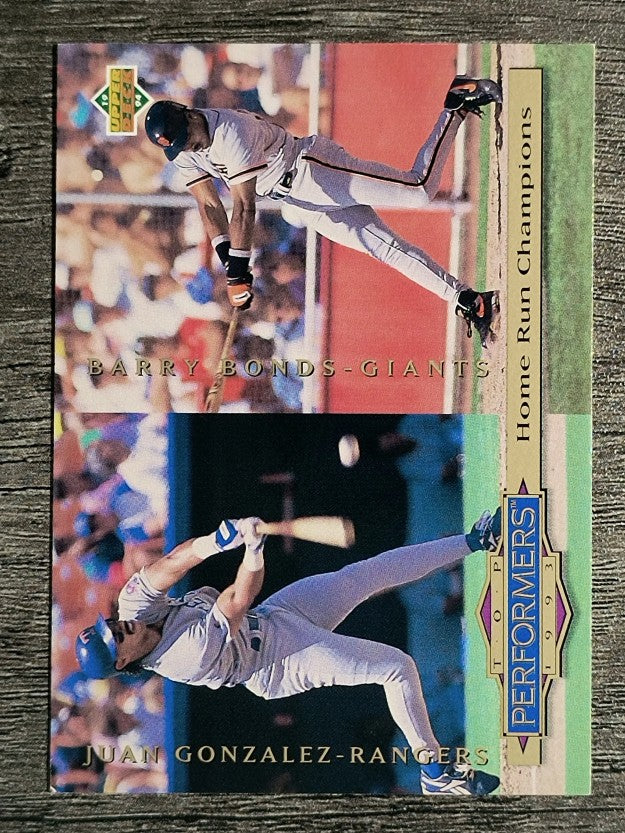 1994 Collector's Choice #313 Juan Gonzalez/Barry Bonds TP