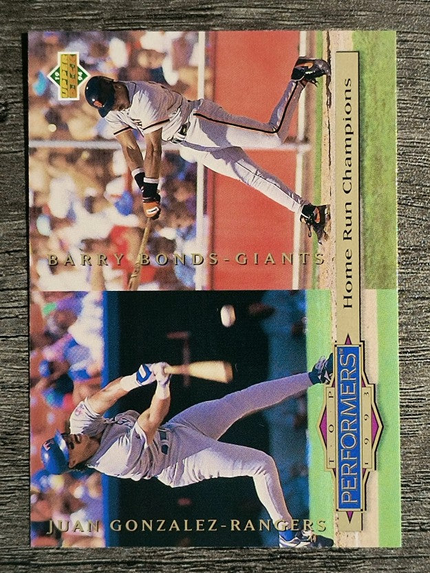 1994 Collector's Choice #313 Juan Gonzalez/Barry Bonds TP