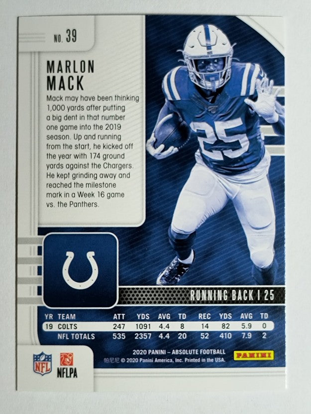 2020 Absolute Green #39 Marlon Mack