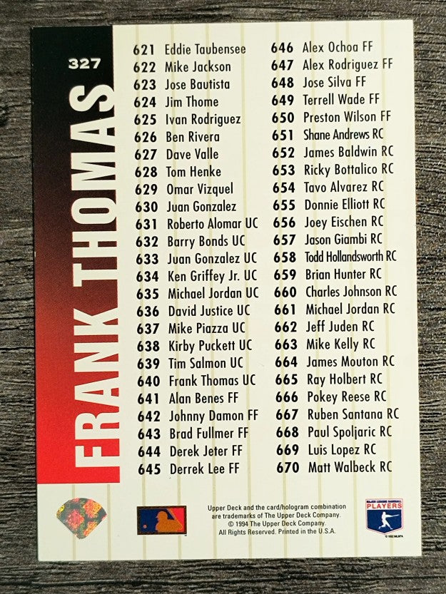 1994 Collector's Choice #327 Frank Thomas CL