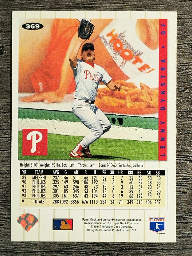 1994 Collector's Choice #369 Lenny Dykstra