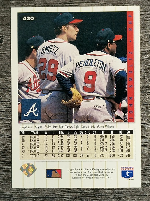1994 Collector's Choice #420 John Smoltz
