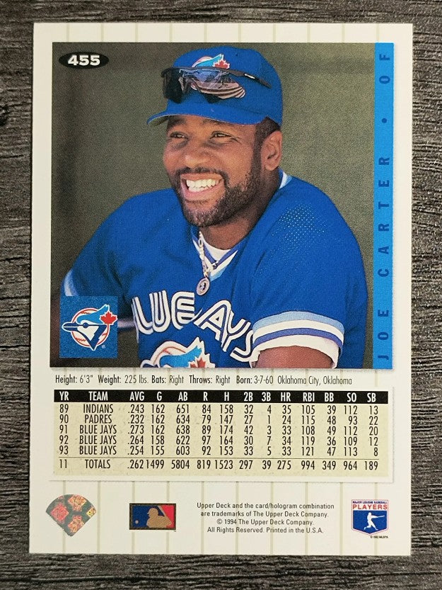 1994 Collector's Choice #455 Joe Carter