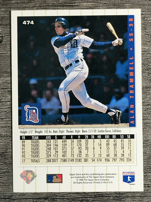 1994 Collector's Choice #474 Alan Trammell