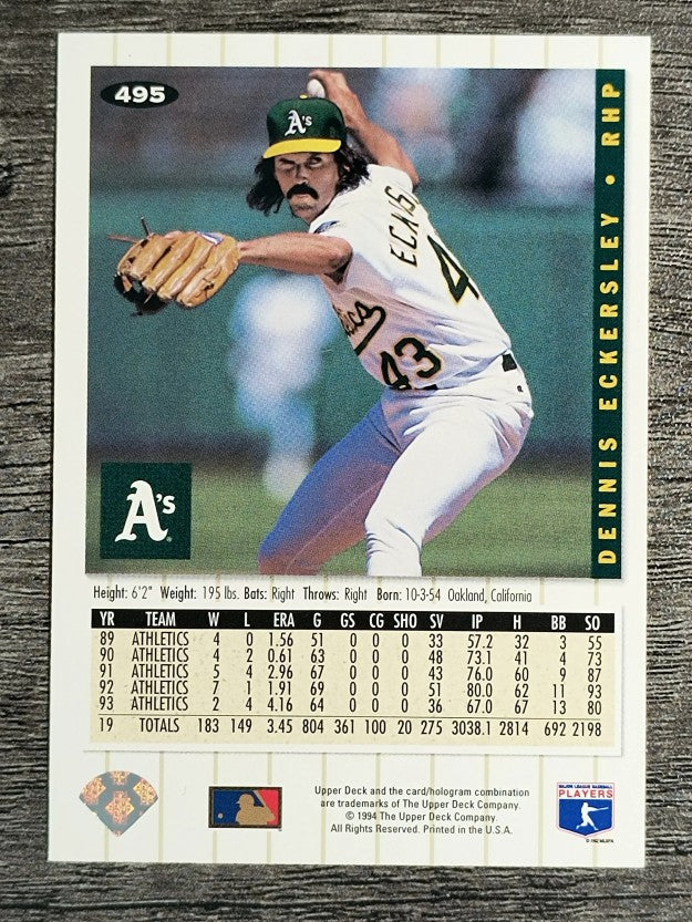 1994 Collector's Choice #495 Dennis Eckersley