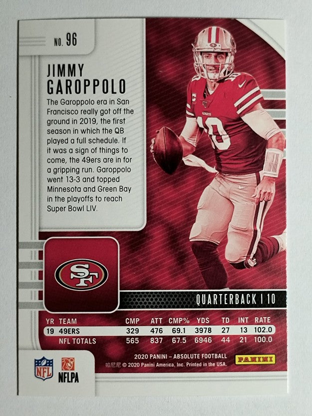 2020 Absolute Green #96 Jimmy Garoppolo
