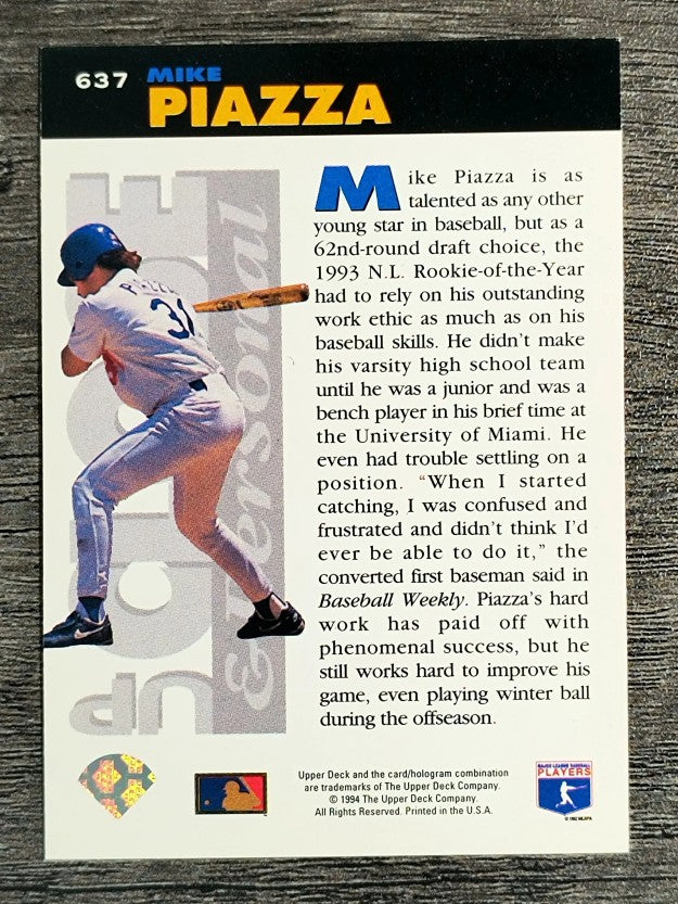 1994 Collector's Choice #637 Mike Piazza UP