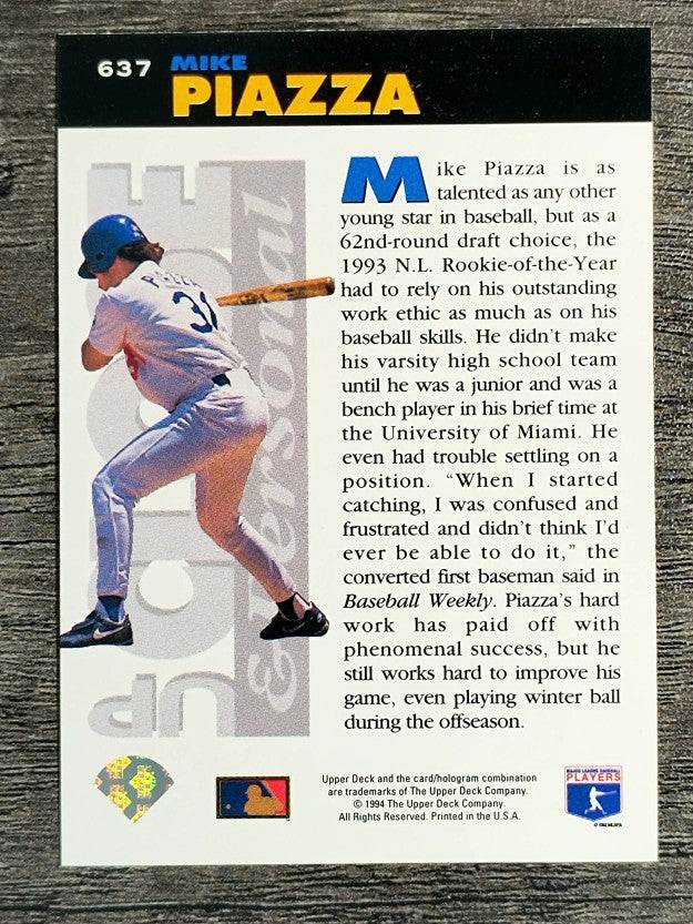 1994 Collector's Choice #637 Mike Piazza UP