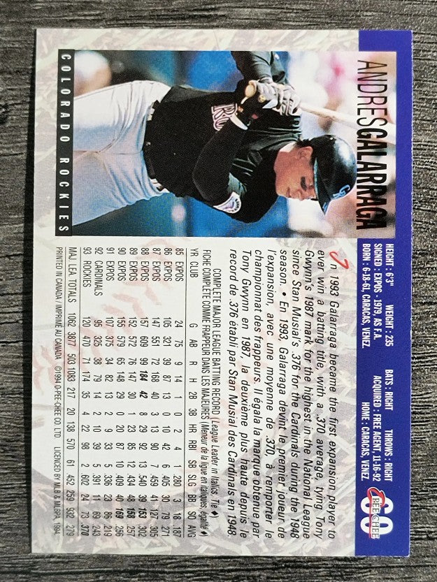 1994 O-Pee-Chee #69 Andres Galarraga