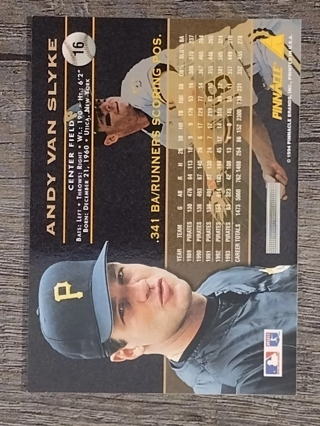 1994 Pinnacle #16 Andy Van Slyke