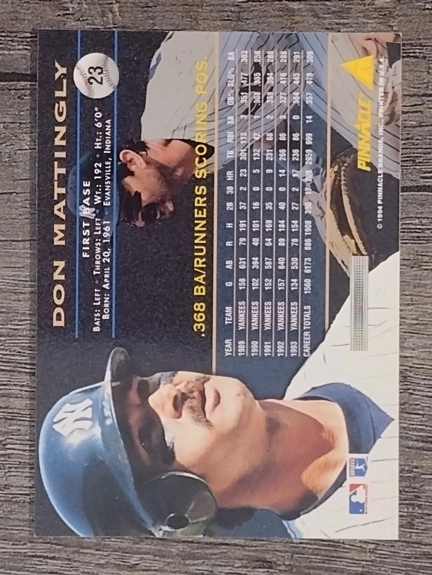 1994 Pinnacle #23 Don Mattingly