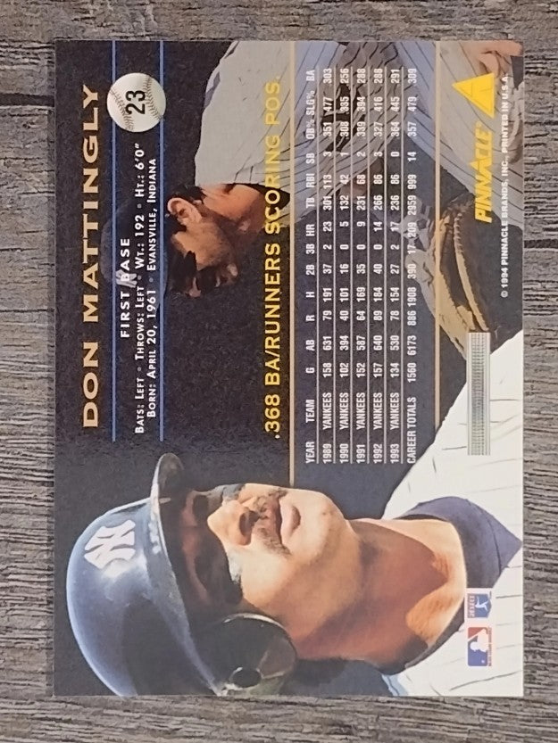 1994 Pinnacle #23 Don Mattingly
