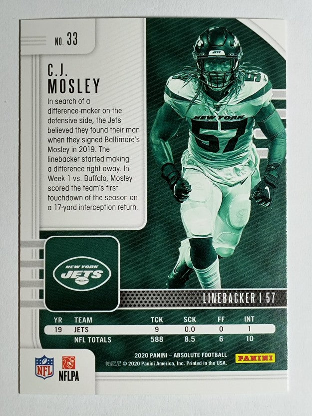 2020 Absolute Red #33 C.J. Mosley