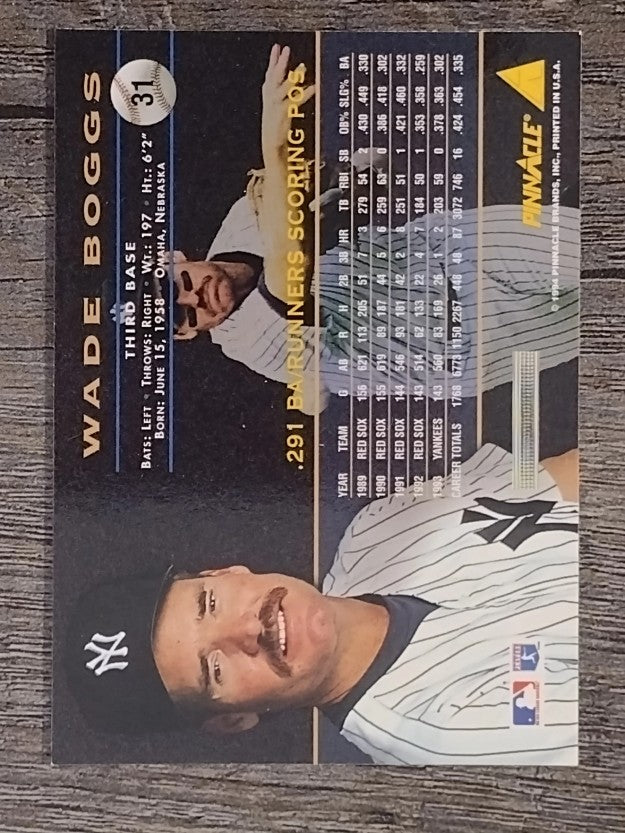 1994 Pinnacle #31 Wade Boggs