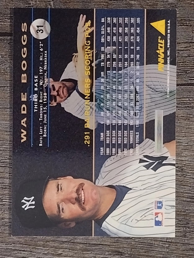 1994 Pinnacle #31 Wade Boggs