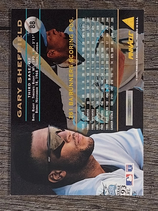 1994 Pinnacle #88 Gary Sheffield