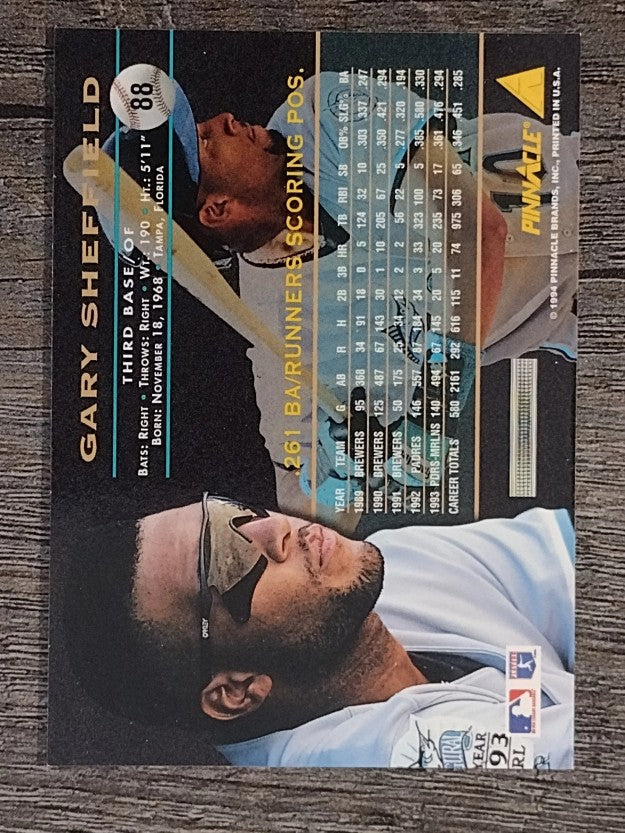 1994 Pinnacle #88 Gary Sheffield
