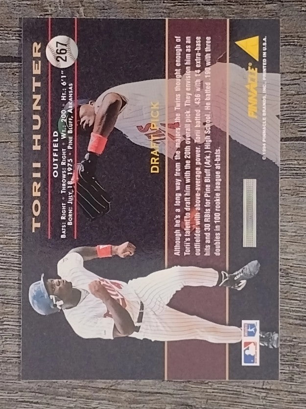 1994 Pinnacle #267 Torii Hunter RC