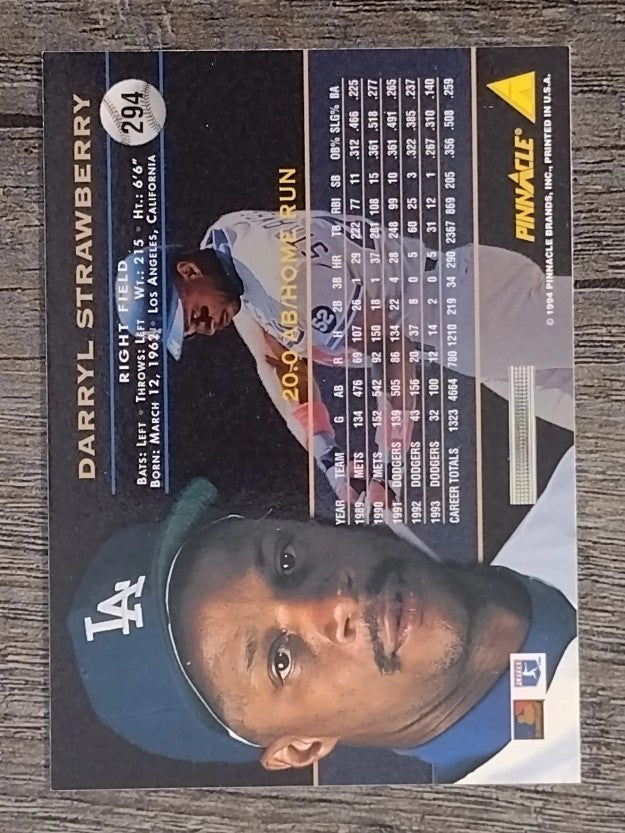 1994 Pinnacle #294 Darryl Strawberry
