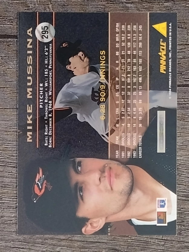 1994 Pinnacle #295 Mike Mussina