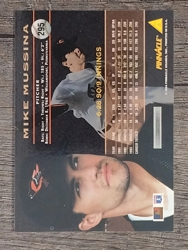 1994 Pinnacle #295 Mike Mussina