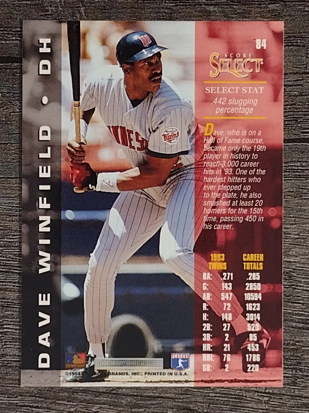 1994 Select #84 Dave Winfield