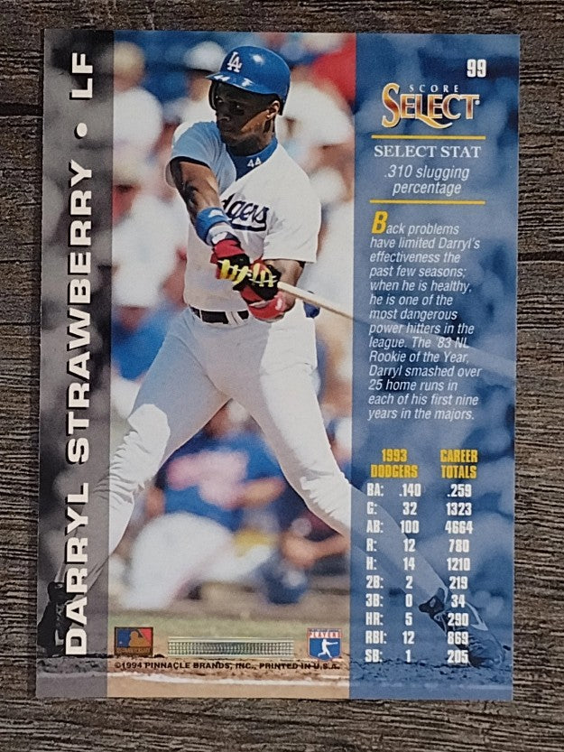 1994 Select #99 Darryl Strawberry
