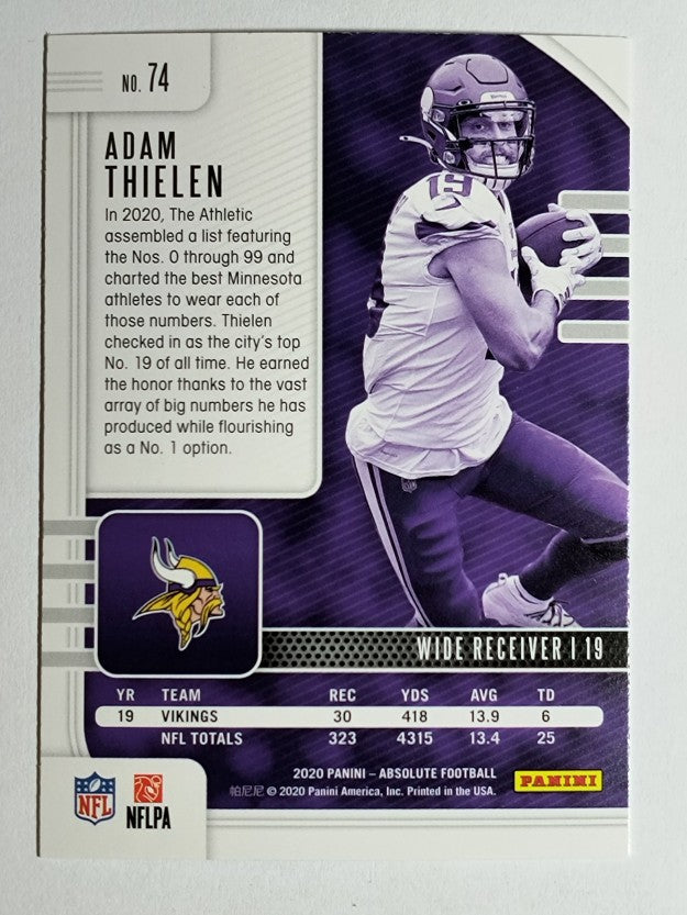 2020 Absolute Red #74 Adam Thielen
